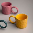 Sentio Керамична чаша кр дръжка Yellow