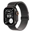 Apple Watch Ultra 3 49mm Black Titanium with Black Titanium Milanese Loop Small