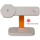 Canyon Wireless Charging Stand Hexagon 310 3-in-1 Light Grey/ Orange
