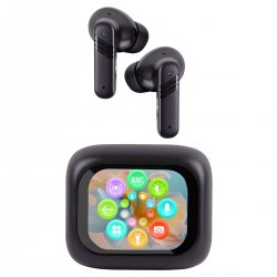 Безжични слушалки Bluetooth® v5.4 с ANC, ENC, Transparency Mode и сензорен дисплей на кутийката за зареждане! Поддържат също превод с AI в реално време за естествени разговори, когато пътуваш!