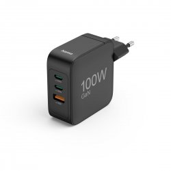 GaN зарядно устройство с обща мощност 100W, което позволява да зареждаш до три устройства едновременно!