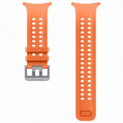 Каишка Marine Band от Samsung в оранжев цвят, за да промениш стила на Samsung Galaxy Watch Ultra 2! Устойчива е на пот и приляга удобно и сигурно на китката ти!