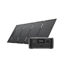 Комплект портативна електростанция и сгъваем соларен панел!