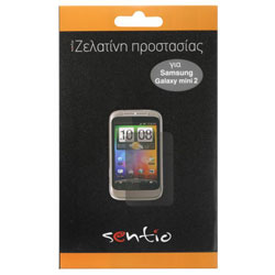 Два протектора за дисплея на Samsung Galaxy Mini II.