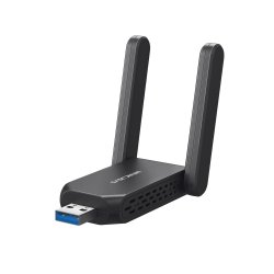Безжичен 2-лентов USB адаптер с две антени с висок коефициент на усилване и USB 3.0 за превъзходни скорости на трансфер!