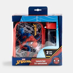 Комплект кутия за храна и бутилка за вода Spiderman за удобно носене на всичко, което ти дава енергия за училище, занимания или разходки!