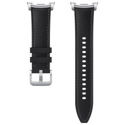 Черна каишка от еко кожа, за да промениш стила на своя Samsung Galaxy Watch 8/8 Classic! Проектирана да приляга удобно и сигурно на китката ти!