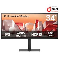 С извит WQHD (3440x1440) 34" Curved IPS панел, съотношение 21:9, HDR10, вградени високоговорители, порт USB-C (PD 90W) и RJ45 (LAN), LG 34BA75QE-B UltraWide™ е идеален за multitasking!