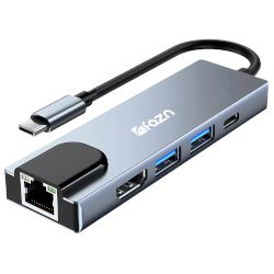 Използвайки един USB-C на компютъра ти, адапторът Office Pro USB-C 5-in-1 на Fazn е all-in-one решение за свързване на периферните ти устройства!