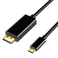 Кабел USB-C към DisplayPort (1.8m) за пренос на сигнал с резолюция до 8K!