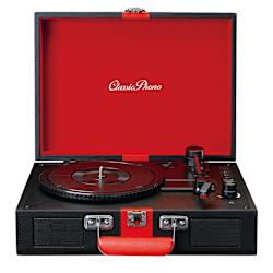 Грамофон за възпроизвеждане на винили с 33/45/78 оборота в минута, с вграден предусилвател и стерео високоговорители!