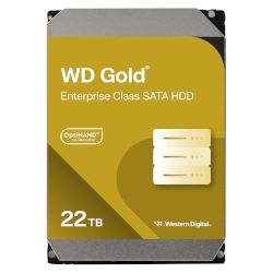 WD Gold® 3,5" (SATA HDD) с капацитет 22TB за бизнес среди, с 512MB кеш памет и 7200rpm!
