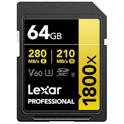 Картата памет Lexar Professional 1800x предоставя изключително бързо и надеждно съхранение за професионални фотоапарати и видеокамери!