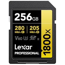 Картата памет Lexar Professional 1800x предоставя изключително бързо и надеждно съхранение за професионални фотоапарати и видеокамери!