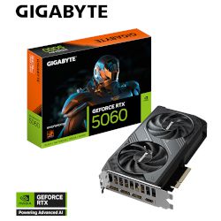 Видеокартата на Gigabyte е предназначена за геймъри и творци. GeForce® RTX™ 5060 интегрира 3840 ядра CUDA™ и разполага с 8GB памет GDDR7!