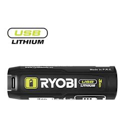 Батерия RB4L30 4V USB Lithium 3.0Ah с LED индикация за нивото на зареждане и порт USB-C® за функция power bank и зареждане на малки устройства! Идеална за инструменти 4V USB Lithium™ на Ryobi!