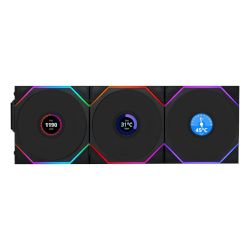 Вентилатори 120mm с RGB двузоново осветление, вграден IPS LCD дисплей 1,6" и възможност за безжично свързване! Контролерът LIAN LI L-Wireless не е включен в комплекта!