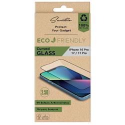 Стъкло Sentio 2.5D за iPhone 16 Pro / 17 / 17 Pro, с технология anti-shatter и напълно прозрачно, за да не те ограничава!!