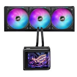 Система за водно охлаждане Asus с извит дисплей 6.67" 2K AMOLED, три Daisy-Chainable ARGB вентилатора, Aura fan Edge, Sliding LCD Panel, мощна помпа и гъвкави server-grade тръби!