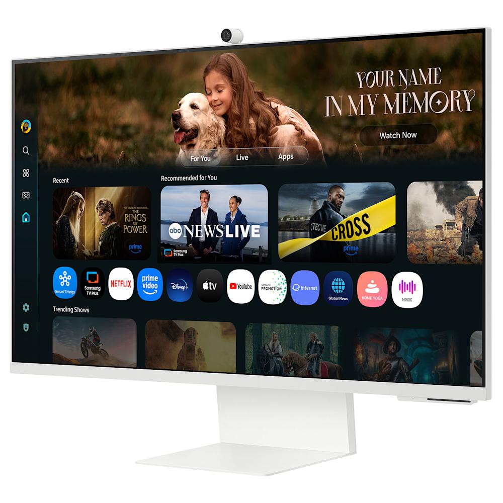 Елегантен UHD Smart Monitor 32" с One UI Tizen, SlimFit Camera, Smart TV Apps, 4K AI Upscaling, Gaming Hub, AI Picture Optimiser, Active Voice Amplifier Pro, SmartThings и гъвкав интерфейс на свързване!