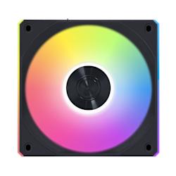 Безжичен вентилатор UNI FAN CL (120mm, FDB) с дебелина 28mm за оптимизиран въздушен поток и повишено статично налягане, със система за свързване "push-to-connect" и съвместимост със софтуера L-Connect 3!