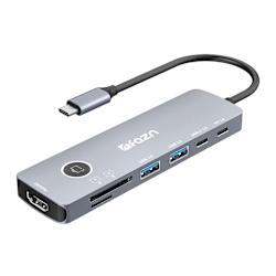 Използвайки мощността на USB-C порта на компютъра ти, Office Pro USB-C 8-в-1 One Click Monitor от Fazn е all-in-one решение за свързване на всички твои периферни устройства!
