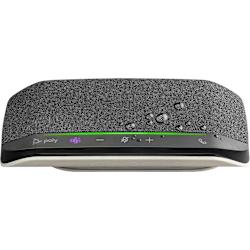 Провеждай конферентни разговори без външен шум и разсейване с високоговорителя Poly Sync 10! Двойният микрофон се фокусира върху гласа ти, а не върху фоновия шум!