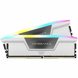 Memory kit 32GB (2x 16GB) от серията CORSAIR VENGEANCE® RGB DDR5 с работна честота 6400 MHz и CL36 за невероятна производителност на твоята система и внушителен външен вид!