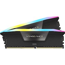 Memory kit 64GB (2x 32GB) от серията CORSAIR VENGEANCE® RGB DDR5 с работна честота 6000 MHz и CL40 за невероятна производителност на твоята система и внушителен външен вид!