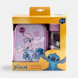 Комплект кутия за храна и бутилка за вода Lilo & Stitch за удобно носене на всичко, което ти дава енергия за училище, занимания или разходки!