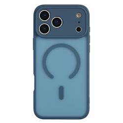 Калъф Sentio Oqulus за iPhone 17 Pro Max в син цвят. С магнитен пръстен за перфектно прилагане на безжични аксесоари!