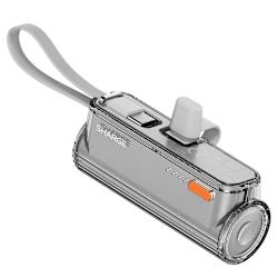 Външна батерия с капацитет 5000mAh, сменяеми конектори USB-C®-Lightning и вграден кабел USB-C®!