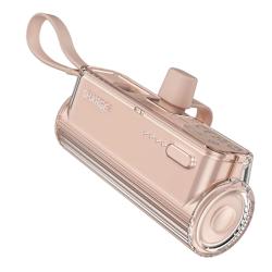 Външна батерия с капацитет 5000mAh, сменяеми конектори USB-C®-Lightning и вграден кабел USB-C®!