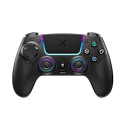 Безжичният контролер Turbo-X предлага абсолютна свобода на PC, конзоли и мобилни устройства! С 6-осен жироскоп, тъчпад, Turbo режим, програмируеми бутони, жак 3,5mm и батерия 1000 mAh!