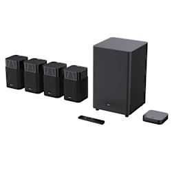 С безжична свързаност, мощен subwoofer 6,5" и 4 сателитни високоговорителя, технологии Dolby Atmos® и DTS:X®, Room Fitting Tuning, Hi-Concerto, лесен контрол чрез EzPlay 3.0 и ConnectLife App!
