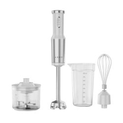 Наслади се на пълен контрол върху пасирането с плавен, лесен за употреба въртящ се диск, който ти позволява да регулираш скоростта от 1 до 18!