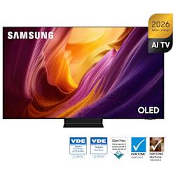 OLED S95H 4K с HDR Pro, NQ4 AI Gen3, Glare Free и Real Black, 165Hz с G-SYNC за gaming и Dolby Atmos с AI Sound за поглъщащ звук в минималистичен дизайн!