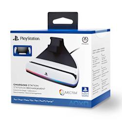 Зареждай и постави PlayStation Portal™ Remote Player до PlayStation®5 с официално лицензираната зарядна станция с технология Lumectra™ на PowerA™!