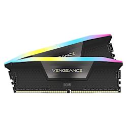 Memory kit 128GB (2x 64GB) от серията CORSAIR VENGEANCE® RGB DDR5 с работна честота 6000 MT/s и CL40 за невероятна производителност на системата ти и отличителен външен вид!