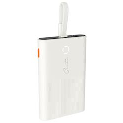 Sentio Powerbank с капацитет 10000 mAh, безжично зареждане до 15 W, вграден USB-C кабел и USB-C порт, за да имаш повече възможности за зареждане, където и да се намираш!