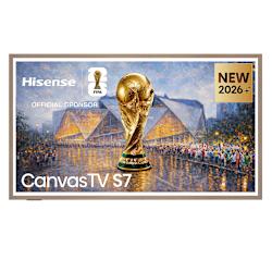 Hisense Canvas TV S7S 4K 144Hz с Hi-Matte дисплей без отблясъци, DTS Virtual X 2.0.2 и VIDAA Smart OS осигурява впечатляващо качество на картината и звука, като същевременно се вписва елегантно в интериора!