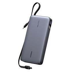 С капацитет 25000 mAh, два вградени кабела USB-C (140W & 65W PD), два допълнителни порта (USB-C + USB-A) и LED дисплей, UGREEN Nexode е идеален за лаптопи, смартфони и таблети!