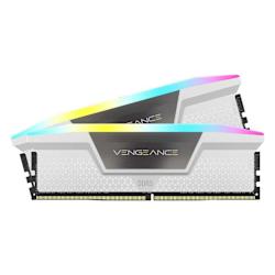 Memory kit 32GB (2x 16GB) от серията CORSAIR VENGEANCE® RGB DDR5 със скорост 6000MHz и CL38 за невероятна производителност на твоята система и впечатляваща визия!