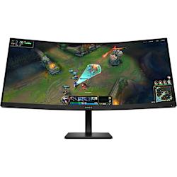 Извитият геймърски монитор OMEN 34c G2 34" ти осигурява изключително завладяващо изживяване благодарение на ултрашироката си извивка 1500R!