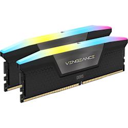 Memory kit 32GB (2x 16GB) от серията CORSAIR VENGEANCE® RGB DDR5 със скорост 6000MT/s и CL30 за невероятна производителност и впечатляваща визия на твоята система!