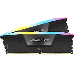 Memory kit 32GB (2x 16GB) от серията CORSAIR VENGEANCE® RGB DDR5 с работна честота 6400MT/s и CL32 за невероятна производителност на твоята система и впечатляваща визия!