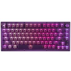 Компактна (75%) механична клавиатура CORSAIR, със суичове CORSAIR MLX Red v2, PBT keycaps, per-key RGB подсветка, свързване по три начина и съвместимост със софтуера iCUE!