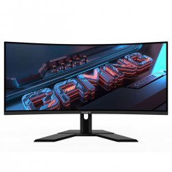 Non-glare Gaming Monitor 34" от GIGABYTE, с извит панел VA (1500R) и резолюция UWQHD (90% DCI-P3, 120% sRGB, 16,7M), поддръжка на VESA DisplayHDR™ 400, честота на опресняване 180Hz, HDMI 2.0 и DP 1.4!