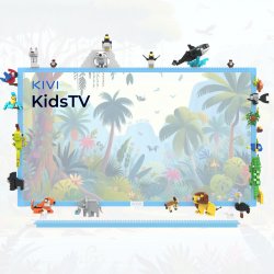 Позволи на децата си да превърнат своя KIVI KidsTV в зоологическа градина или сцена с диви животни с 22 вълнуващи конструкции на животни за откриване!