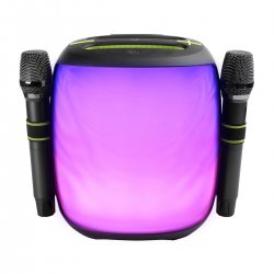 Βluetooth® високоговорител с мощност 100W (40Hz~20kHz) и LED осветление, поддръжка на възпроизвеждане чрез USB/microSD/AUX, 2 микрофона и степен на защита IPX5, за да бъде с теб навсякъде!